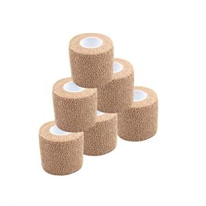 自着性テープ テーピング エラスチックバンデージ 弾性包帯 伸縮性 厚手タイプ 6巻入｜kirelab-net