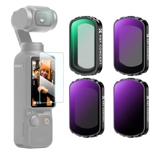 K&amp;F CONCEPT DJI OSMO Pocket 3用 レンズフィルターセット (1/4ブラッ...