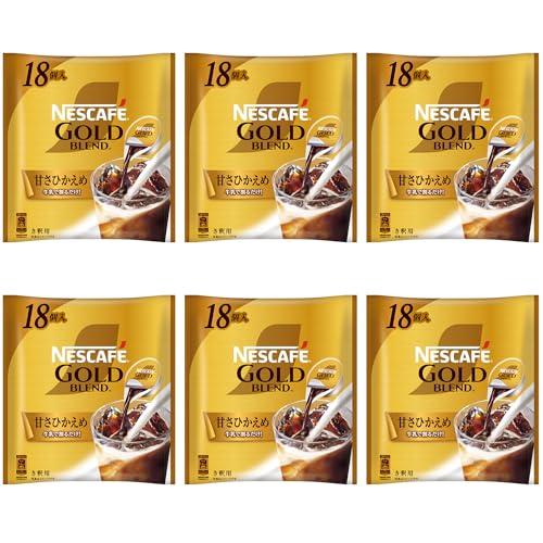 ネスカフェ ゴールドブレンド ポーション 甘さひかえめ 18個×6袋アイスコーヒー濃縮希釈