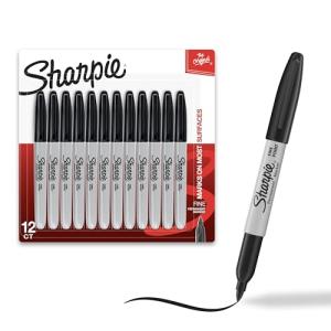 Sharpie シャーピー ブラック 油性マーカー 12本セット F 中字 油性ペン 1812419｜kirelab-net