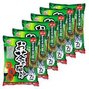 アイリスオーヤマ トイレに流せる お茶の猫砂 脱臭 7Lx6袋 (まとめ買い)｜kirelab-net