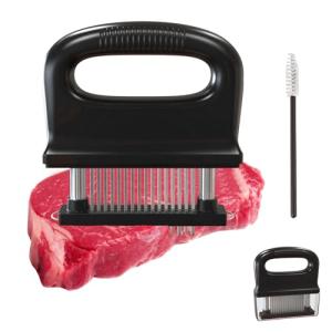 happykau ミートテンダライザー 肉叩き 48刃 肉筋切り器 ミートテンダー 肉 筋切り 筋きり器 手持ち 肉の筋切り器 肉たたき器 洗い｜kirelab-net