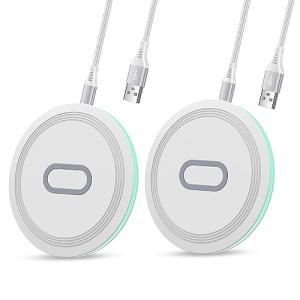 ワイヤレス充電器 Qi認証 最大15W出力 「2台セット」 急速充電器 置くだけ充電器 スマホ充電器 iPhone 16充電器 無線充電器 US｜kirelab-net