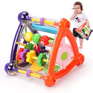 Qizebaby 赤ちゃん用おもちゃ6〜12月 アクティビティキューブ 8 in 1モンテッソーリトイおもちゃ アーリーラーニング教育玩具 手遊｜kirelab-net