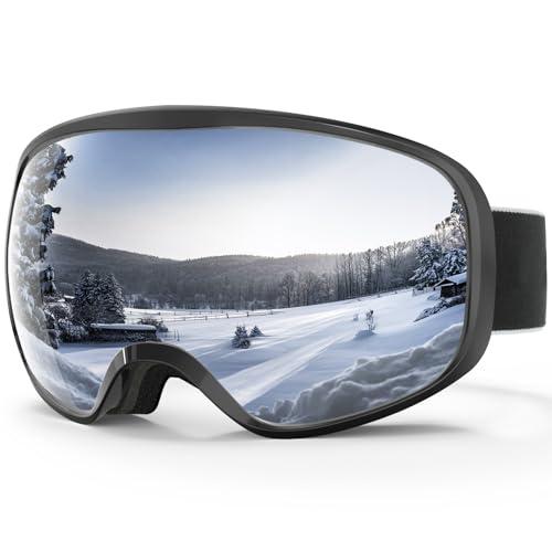 [RIOROO] スキーゴーグル スノーボードゴーグル OTGメガネ対応 広視野 球面レンズ 100...
