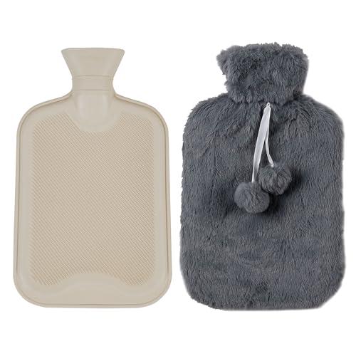 VECELO ゆたんぽ 湯たんぽカバー付き 注水式 お湯入れ 電気不要 防寒グッズ 安眠グッズ 腹痛...