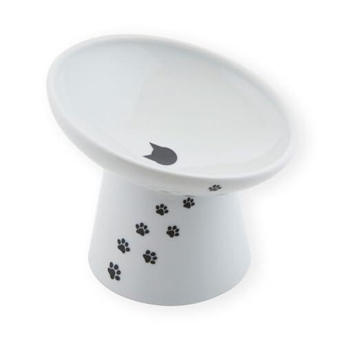 猫壱(necoichi)ハッピーダイニング 猫用 脚付にゃにゃめフードボウル ハイタイプ 猫柄吐き戻...