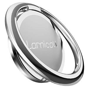 Lomicall スマホリング 4mm 薄い 180度 360度回転式 : 携帯電話 指輪型 ホールドリングスタンド 機能 フィンガーリング 薄型