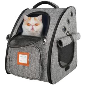 2024新登場 大容量Okiki 犬 猫 キャリー リュック ペットキャリー リュック バッグ ロック式ファスナー・カーテン付きの・反射デザイン｜kirelab-net