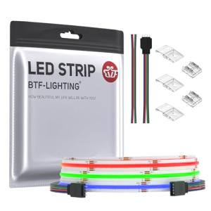 BTF-LIGHTING FCOB COB RGB LEDテープライト 高密度 フレキシブル LEDテープライト 3M 576LEDs/m 4P｜kirelab-net