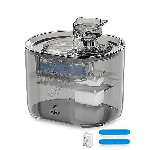 HAPUP 猫 給水器 猫 水飲み器 2.2L大容量 猫 自動給水器 猫用 省エネ循環式ペット給水器...