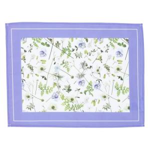 MORIPiLO ランチョンマット おしゃれ 布 コースター 日比谷花壇 パンジー パープル 約30x40cm 洗える 花柄 フラワー 母の日