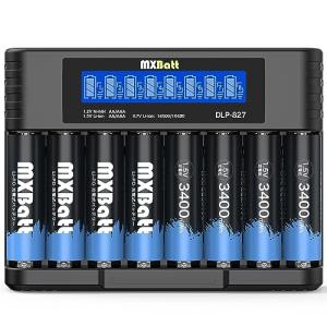MXBatt 充電池 リチウム充電池 単3電池 充電式 急速電池充電器 単三単四リチウム充電池/ニッケル水素/ニカド充電池/14500/1043｜kirelab-net