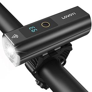 LOVOYI自転車 ライト 防水 USB充電式 大容量5000mAh ヘッドライト ディスプレイ付き LEDロードバイク 1200ルーメ明るい｜kirelab-net