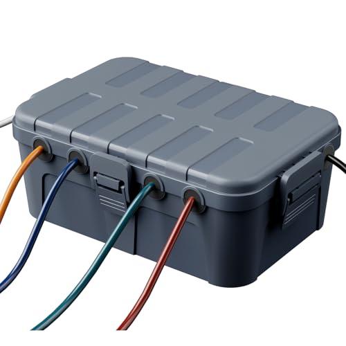 Flemoon大型コンセントボックス IP54防水防雨 屋外電源ボックス 耐候性 ガーデンライト、タ...