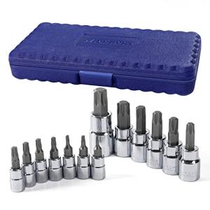 WORKPRO トルクスビットソケットセット トルクスレンチ 差込角 6.35mm 9.5mm 12.7mm 13点1セット｜kirelab-net
