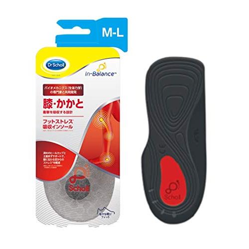 インソール 中敷き ドクターショール インバランス フットストレス吸収インソール 膝・かかと M-L