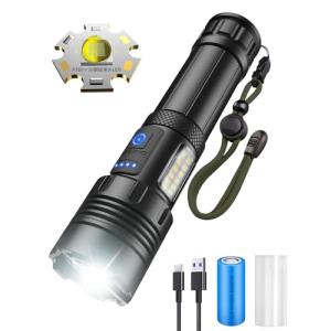 極高輝・米軍採用モデル懐中電灯 LED 強力 地震 防災 26650付き/18650/単4電池対応 5000mAh大容量電池 実用点灯最大16時間/USB充電式/スマホに充電可能｜ルミナスエイト ヤフー店