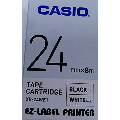 純正 カシオ ラベルライター ネームランド テープ 24mm XR-24WE 白地に黒文字