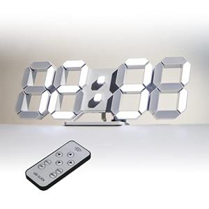 KOSUMOSU デジタル時計 LED 壁掛け 置き時計 明るさ自動感応 3D LED CLOCK 目覚まし時計 10インチリモコン付きナイトラ｜kirelab-net