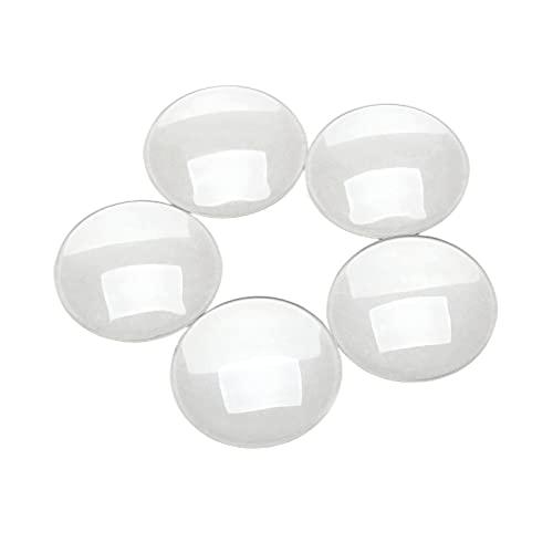 ガラスカボション 40mm クリアガラス 半球 円形 ラウンドビーズ ペースター DIY 工芸品 ハ...