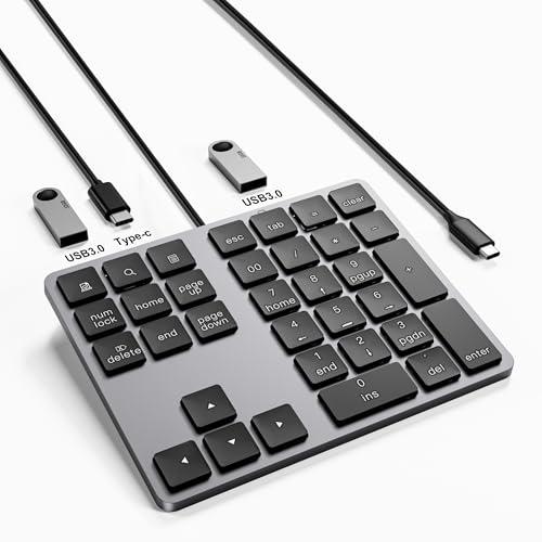 テンキー 有線 薄型 34キー mac テンキーボード Tabキー付き テンキーパンタグラフType...