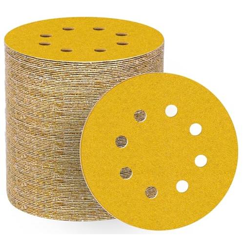 HWXINIE サンディングディスク 125mm #150番 丸型 サンダーペーパー マジック式 デ...
