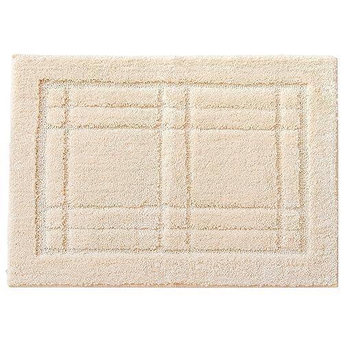 オカ(OKA) クリュム バスマット 約45cm×65cm アイボリー (足ふきマット 洗える 滑り...