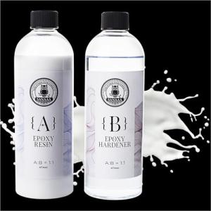 SANAAA ホワイトエポキシ樹脂948ML、高光沢エポキシ樹脂 気泡なし、工芸品、鋳造、DIY、樹脂アート、型、ジュエリー用のテーブルエポキシ｜kirelab-net