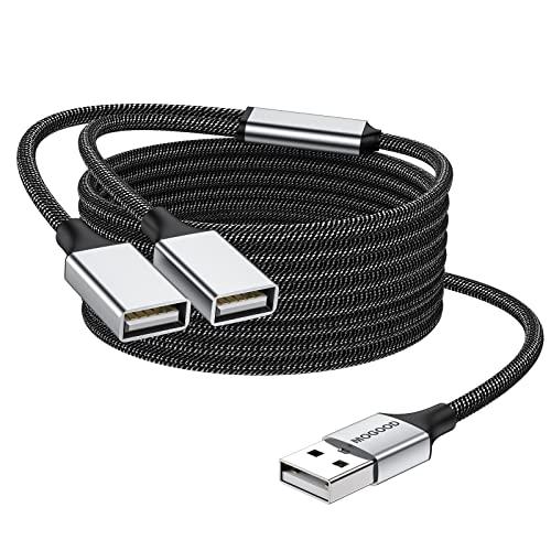 MOGOOD USB分岐器 USB分岐器1進2出アダプタ 充電/データ伝送のためのダブルUSB 2....