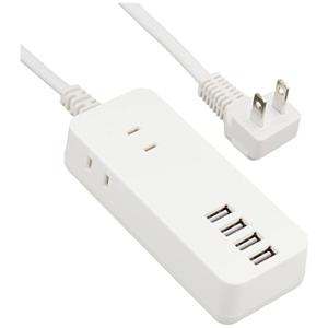 トップランド USB 電源タップ 延長コード AC3個口 USB4ポート 1.5m 急速充電 オートパワーシステム搭載 ホワイト TPU15-W｜kirelab-net