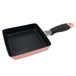 ベストコ 玉子焼き器 エッグパン 13×14cm ピンク ちびパン ミニ IH ガス火 オール熱源対応 NQ-0099 カリーノ｜kirelab-net