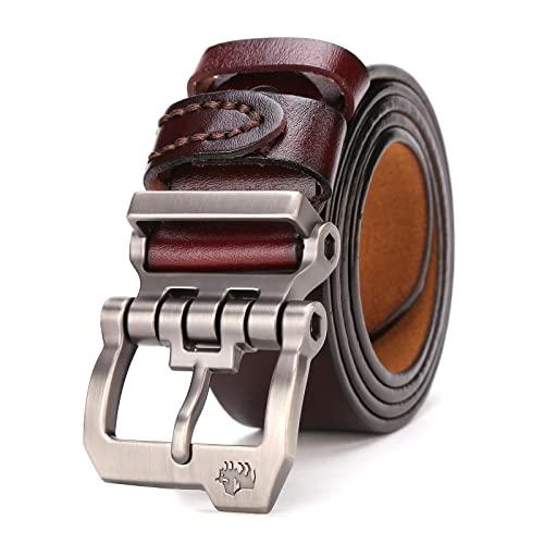 [BISON DENIM]ベルト メンズ 本革 大きいサイズ メンズ ベルト カジュアル 革ベルト ...