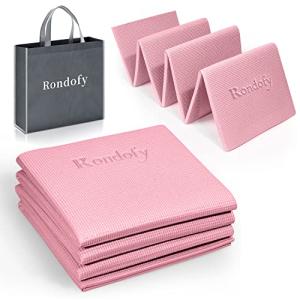 Rondofy ヨガマット 折りたたみ 6mm トレーニングマット 折り畳み 持ち運びに便利 エクササイズマット フィットネス ピラティス ヨガ｜kirelab-net