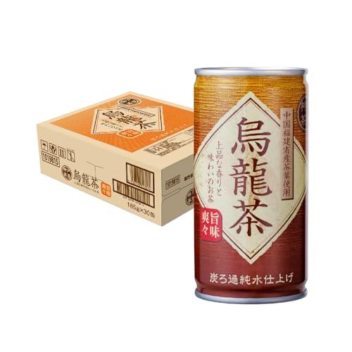 神戸茶房 烏龍茶 缶 185g × 30本 [ 無香料 無着色 国内製造 ウーロン茶 ]
