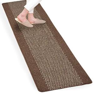 オカ(OKA) 優踏生洗いやすい キッチンマット 約60cm×240cm ブラウン ( 洗える 軽量 滑り止め クッション )｜kirelab-net