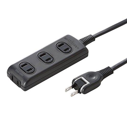 サンワサプライ 火災予防安全タップ 2P・4個口(5m) ホコリ防止シャッター スイングプラグ ネー...