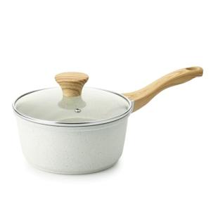sensarte 片手鍋20cm セラミック コーティイング鍋 くっつきにくい PFASフリー IH鍋 ソースパン 一人暮らし 洗いやすい 蓋付｜kirelab-net