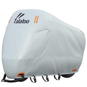 Tatatoo バイクカバー新アップグレード版！留めベルトが3箇所あり、前後2つの穴付きの全天候型厚手 全天候型 防水 紫外線防止 風飛び防止｜kirelab-net