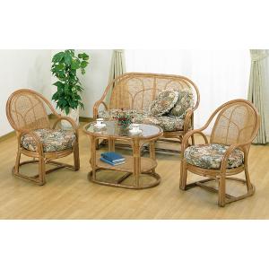 今枝商店 籐 リビング家具 4点セット 応接セット （ ラタン家具