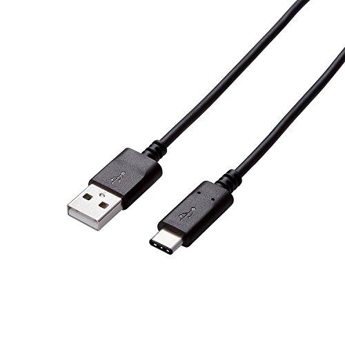 ELECOM USB2.0ケーブル Aオス-Cオス USB2.0規格正規認証品 1.5m ブラック ...