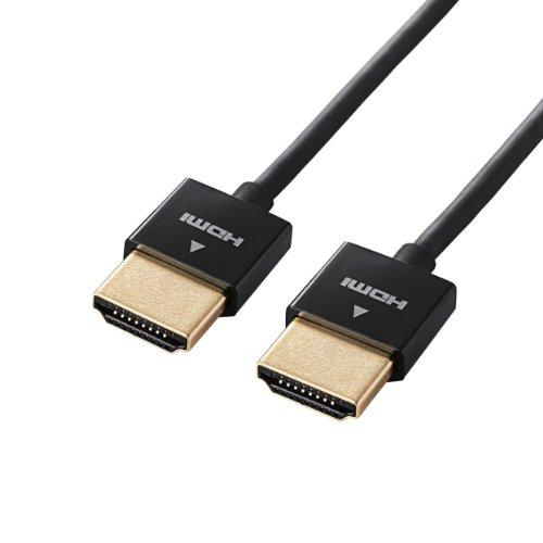 メール便発送 エレコム HDMI ケーブル 1m スリムケーブル イーサネット対応  ブラック CA...