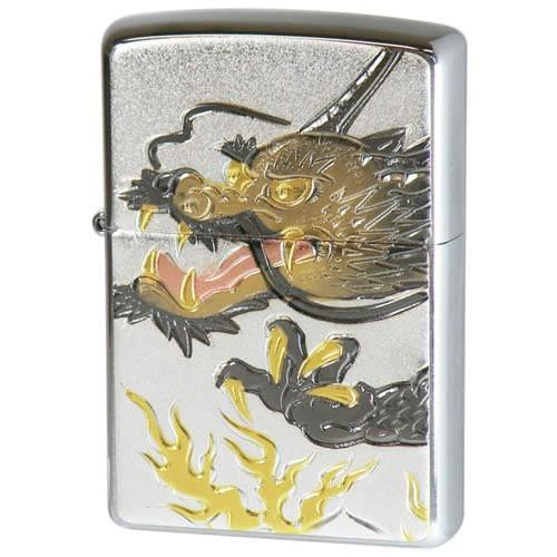 Zippo(ジッポ) 電鋳板プレート貼り デンチュウバン ドラゴン2 オイルライター