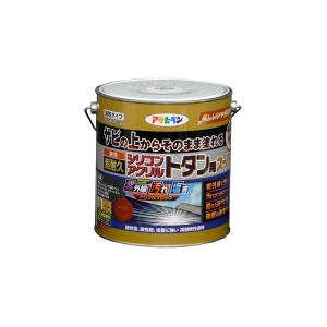 （まとめ買い）アサヒペン サビ止め兼用上塗り塗料 油性超耐久シリコンアクリルトタン用 3kg こげ茶 〔×3〕｜kireshop