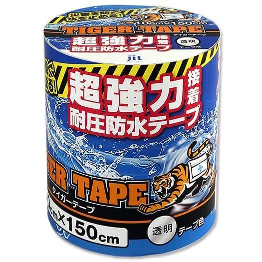 （まとめ買い）ジット タイガーテープ 耐圧防水テープ 10cm×150cm 透明 1巻 T-10-T...