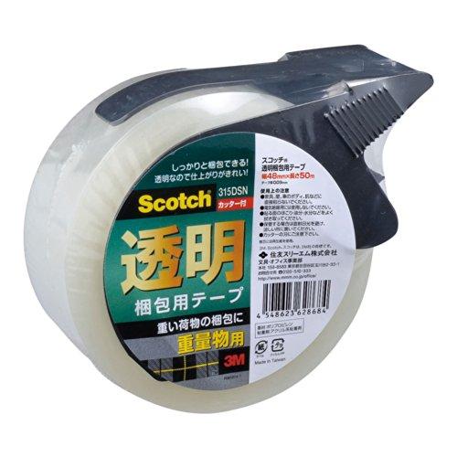 スリーエム スコッチ透明梱包用テープ315カッター付 315DSN 00011324