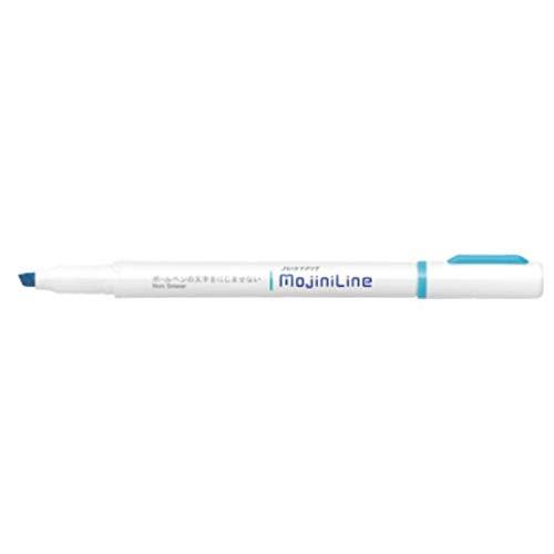（まとめ買い）ゼブラ 蛍光ペン ジャストフィット モジニライン 青 WKS22-BL 〔10本セット...