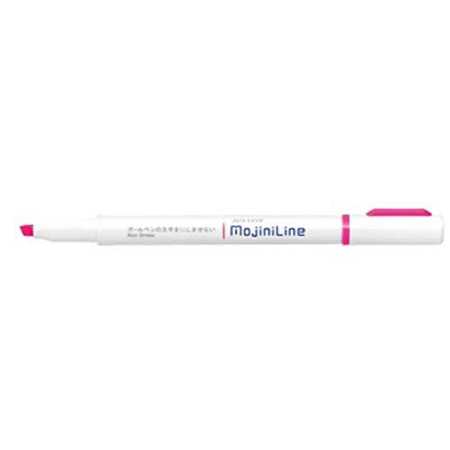 （まとめ買い）ゼブラ 蛍光ペン ジャストフィット モジニライン ピンク WKS22-P 〔10本セッ...