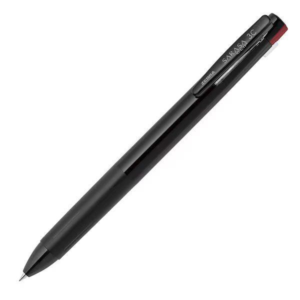 （まとめ買い）ゼブラ サラサクリップ3C 3色ボールペン 0.5mm 黒 J3J5-BK 〔10本セ...