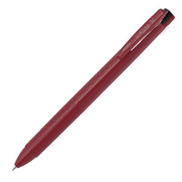 （まとめ買い）ゼブラ サラサクリップ3C 3色ボールペン 0.4mm 赤 J3JS5-R 〔10本セ...